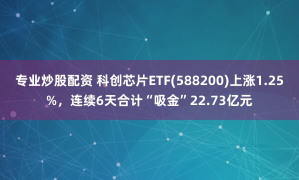 专业炒股配资 科创芯片ETF(588200)上涨1.25%，连续6天合计“吸金”22.73亿元